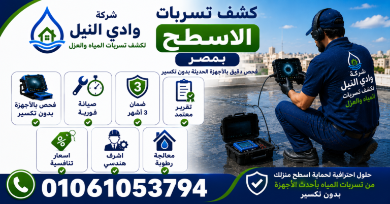 شركة كشف تسربات الاسطح بمصر