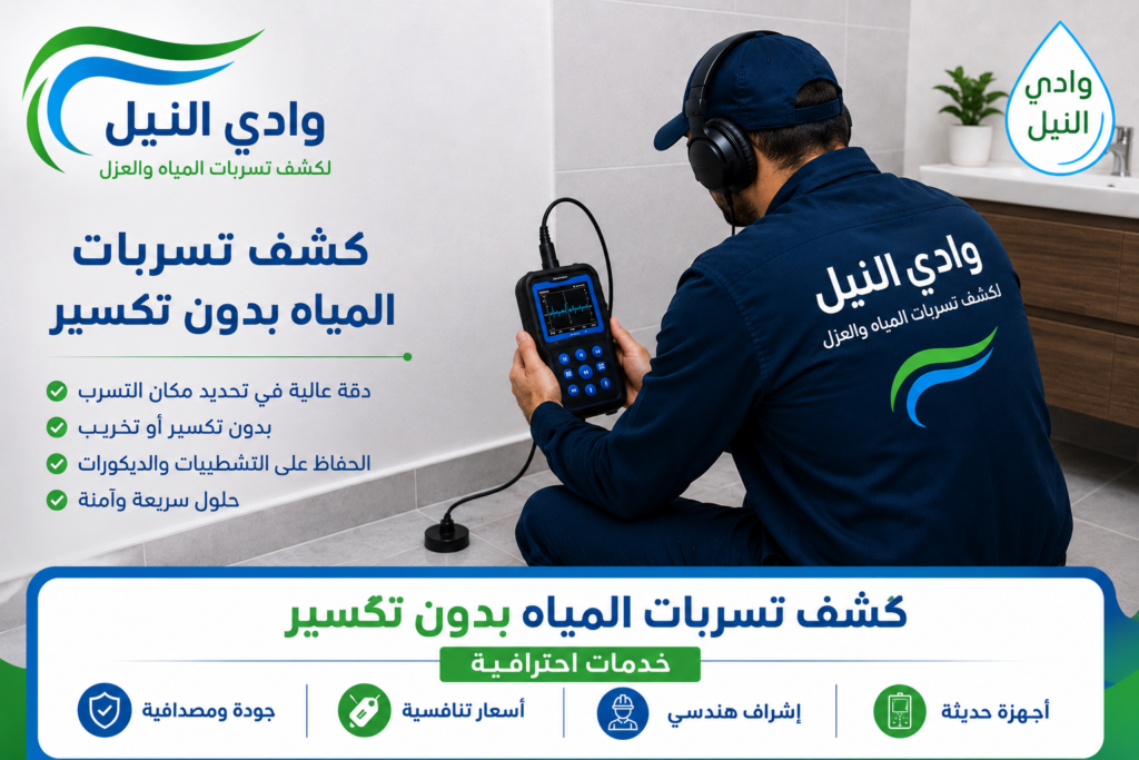 كشف تسربات المياه بدون تكسير