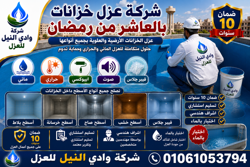شركة عزل خزانات بالعاشر من رمضان