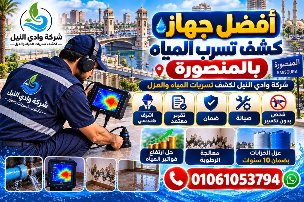 أفضل جهاز كشف تسرب المياه بالمنصورة