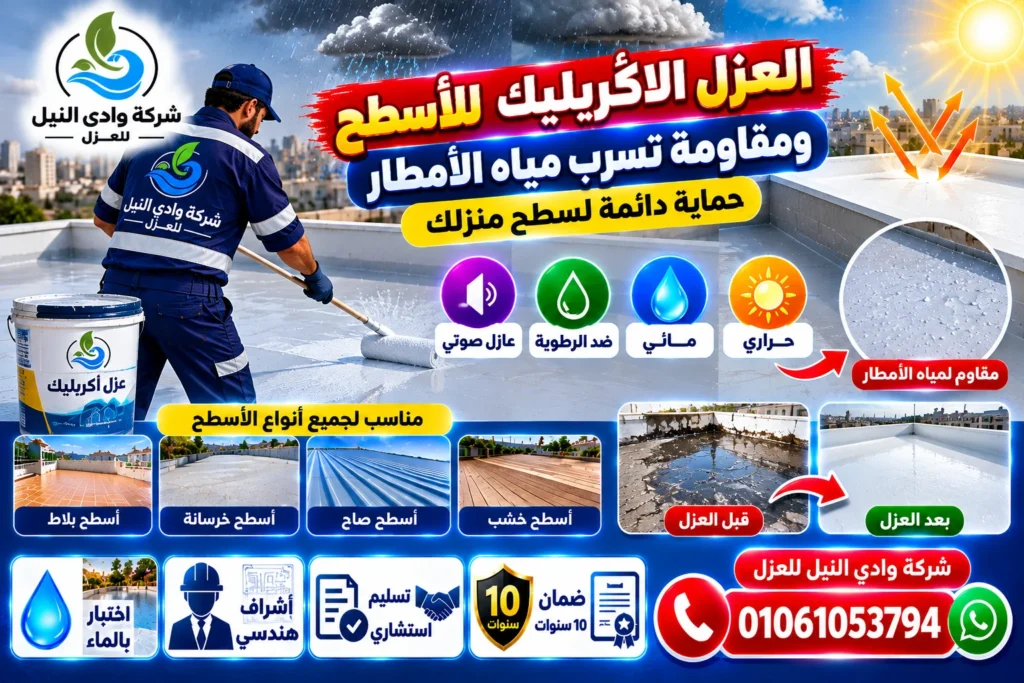 العزل الأكريليك للأسطح ومقاومة تسرب مياه الأمطار