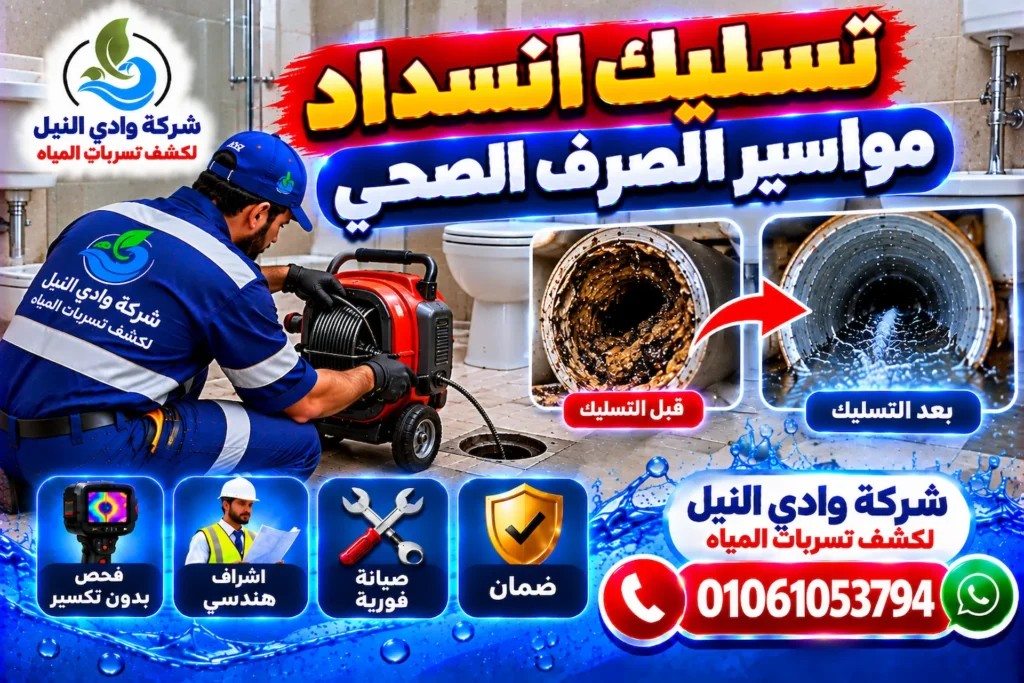 تسليك انسداد مواسير الصرف الصحي