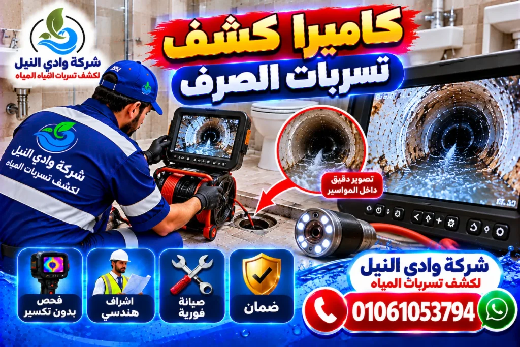 كاميرا كشف تسربات الصرف الصحي
