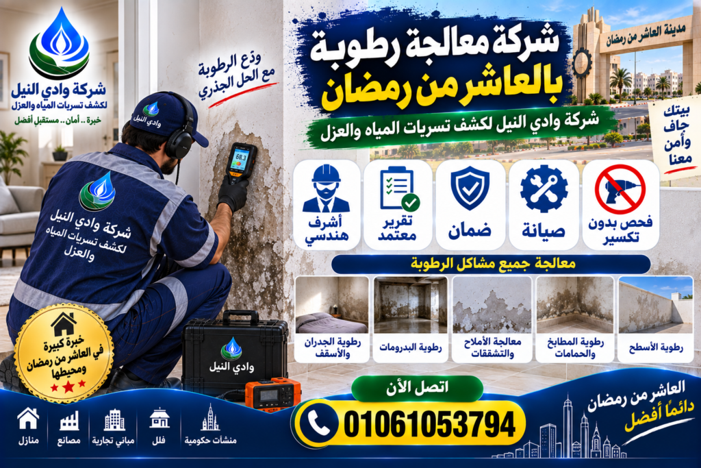 شركة معالجة رطوبة بالعاشر من رمضان