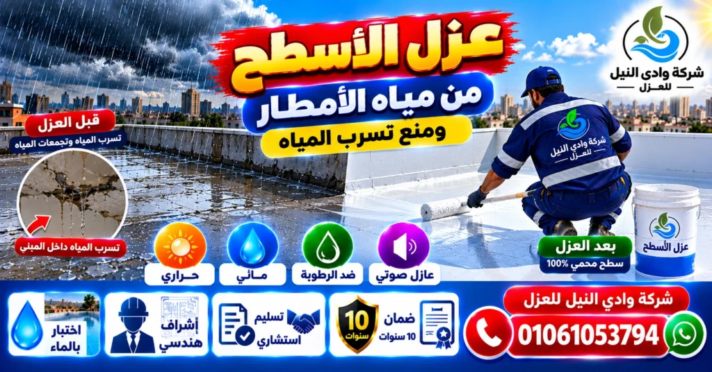 عزل الأسطح من مياه الأمطار ومنع تسرب المياه
