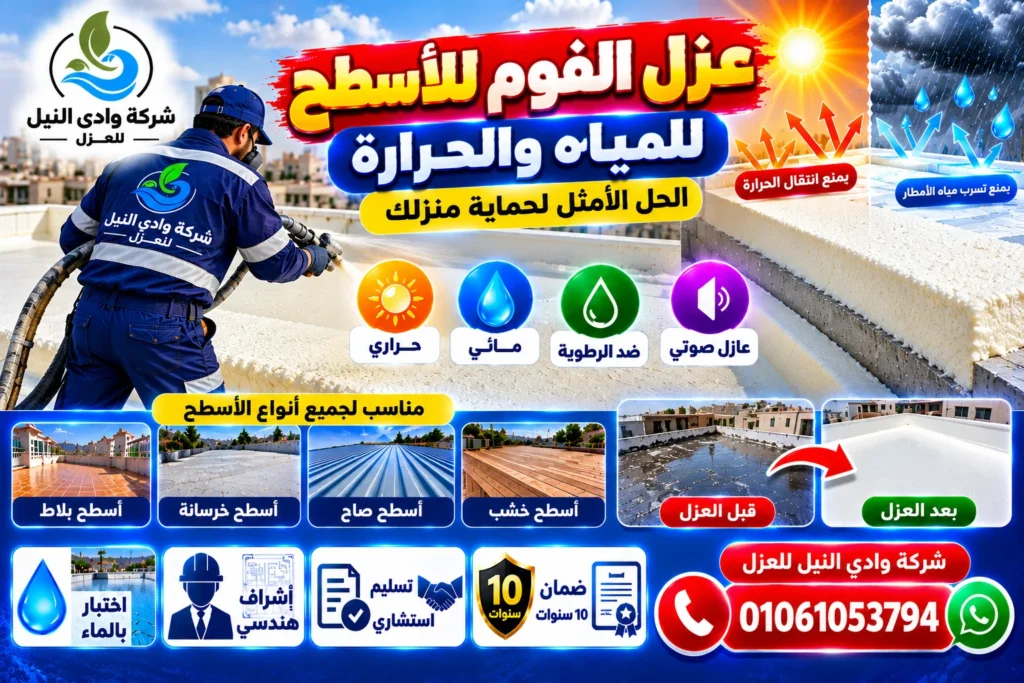 عزل الفوم للأسطح للمياه والحرارة