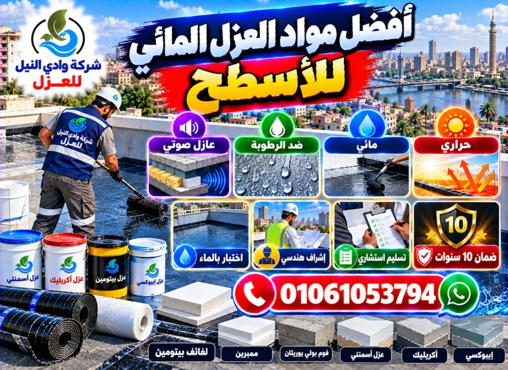 أفضل مواد العزل المائي للأسطح