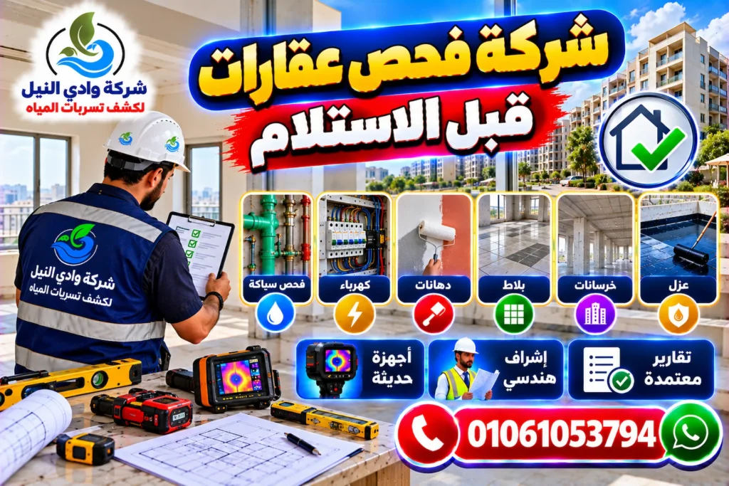 شركة فحص عقارات قبل الاستلام