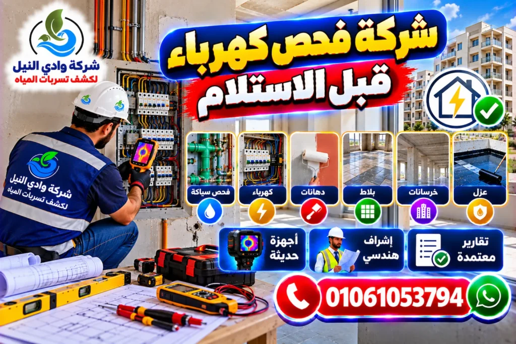 شركة فحص كهرباء قبل الاستلام