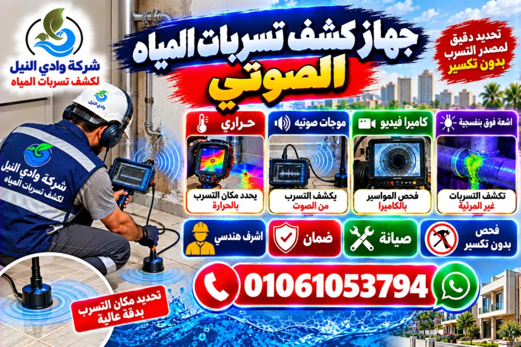 جهاز كشف تسربات المياه بالموجات الصوتيه