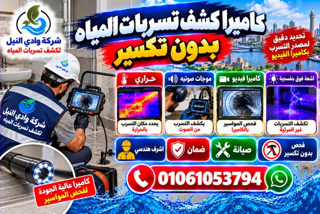كاميرا جهاز كشف تسربات المياه